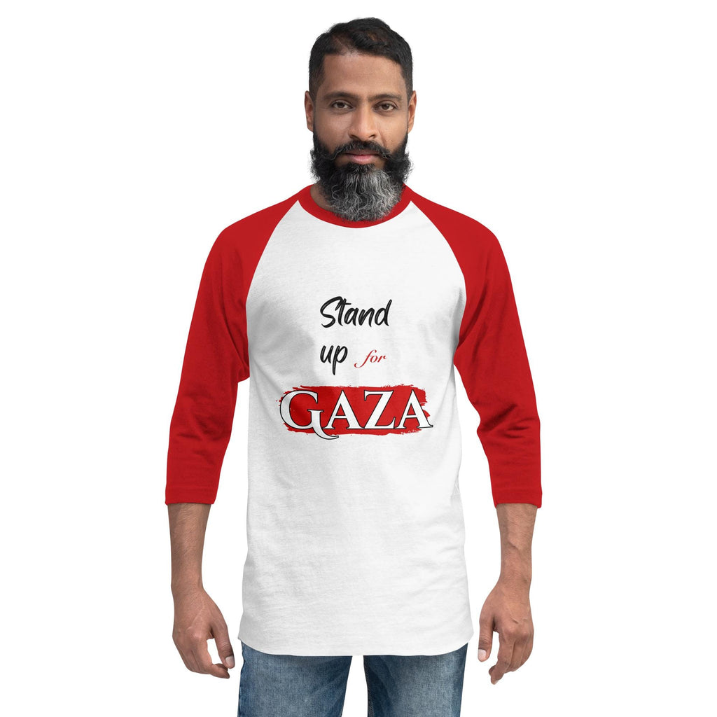 Gaza support Men's clothing - Elegant 3/4 sleeve raglan shirt