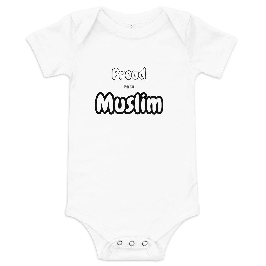 Proud to be Muslim - Baby short sleeve premium quality baby gro