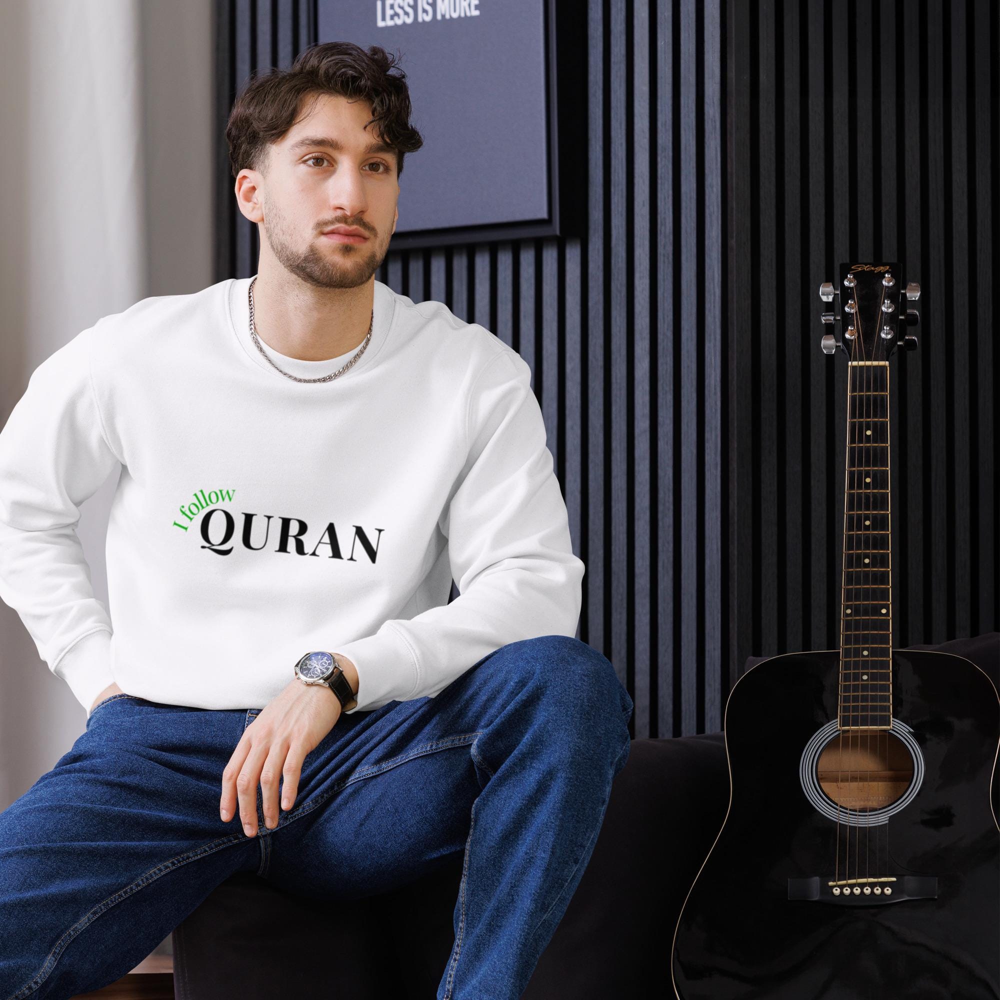 Men's eco sweatshirt - I Follow Quran