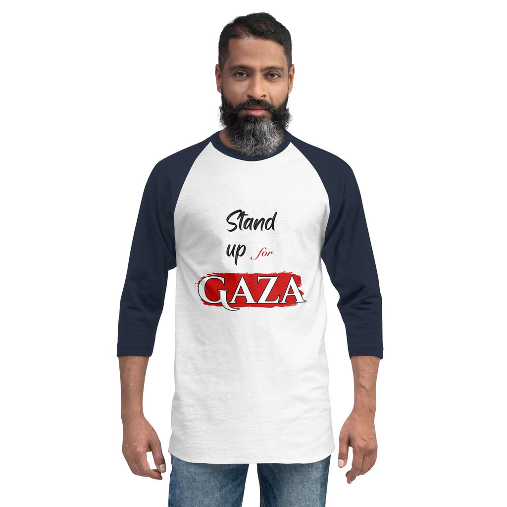 Gaza support Men's clothing - Elegant 3/4 sleeve raglan shirt