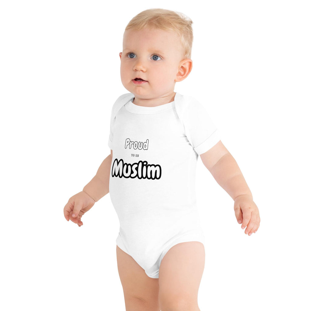 Proud to be Muslim - Baby short sleeve premium quality baby gro