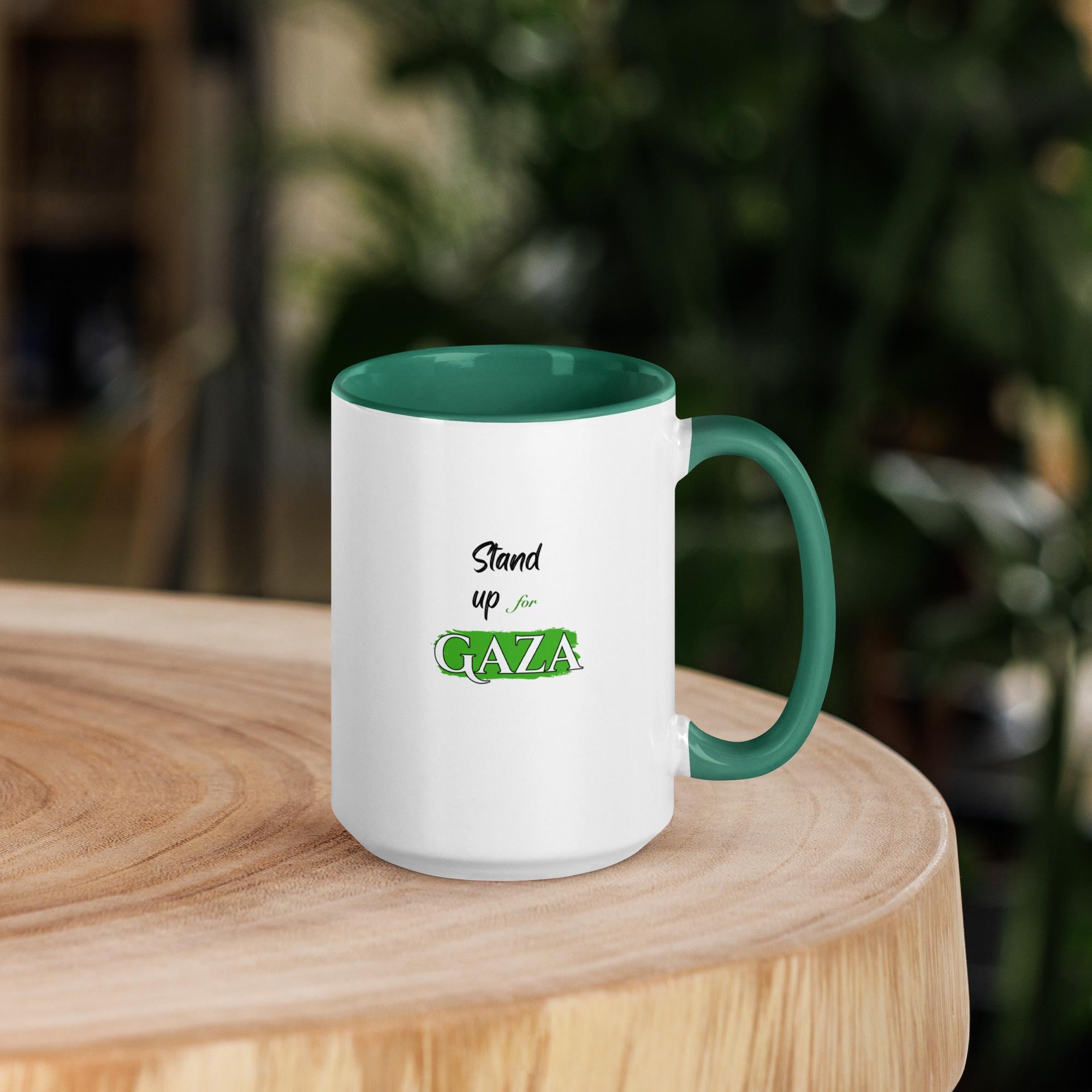 Stand up for Gaza - premium Mug with Colour inside