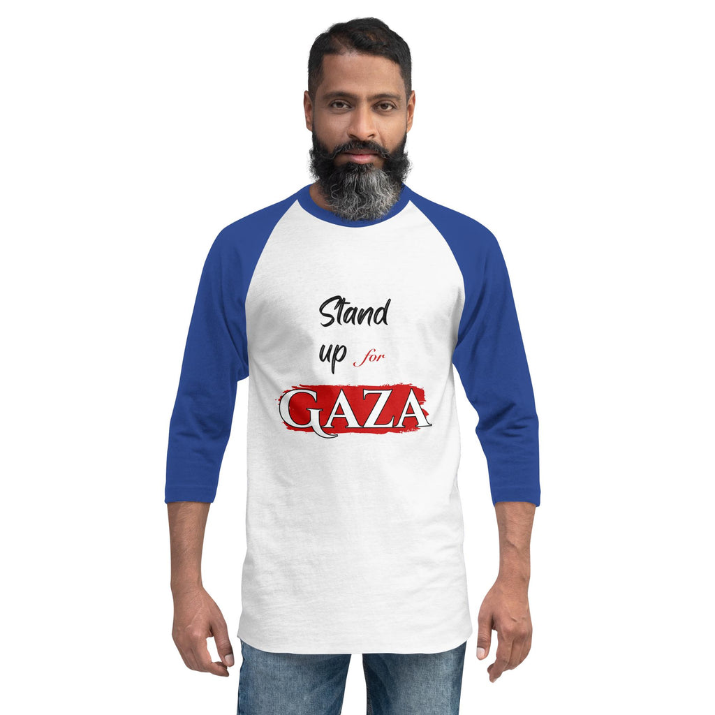 Gaza support Men's clothing - Elegant 3/4 sleeve raglan shirt